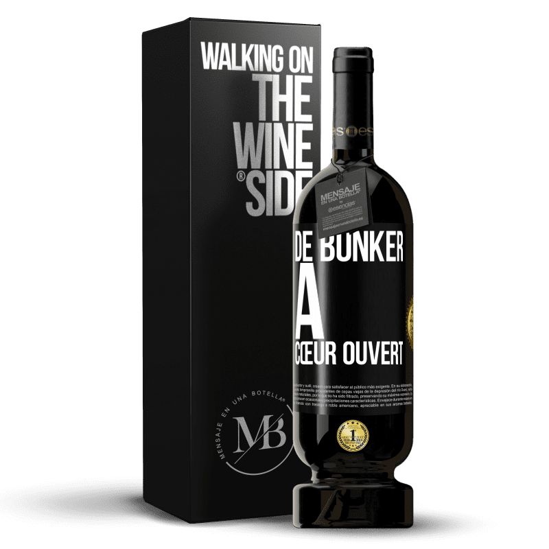 49,95 € Envoi gratuit | Vin rouge Édition Premium MBS® Réserve De bunker à cœur ouvert Étiquette Noire. Étiquette personnalisable Réserve 12 Mois Récolte 2015 Tempranillo