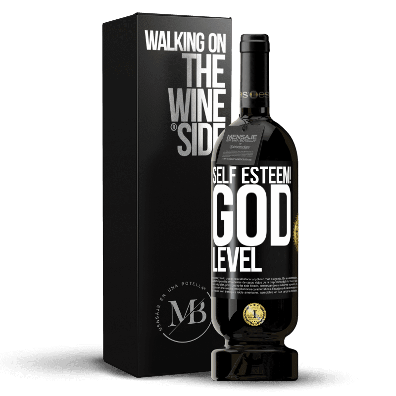 49,95 € Free Shipping | Red Wine Premium Edition MBS® Reserve Self esteem! God level Black Label. Customizable label Reserve 12 Months Harvest 2015 Tempranillo