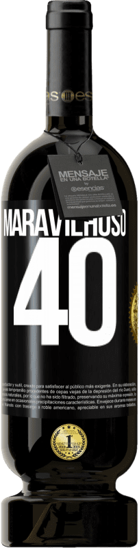 49,95 € | Vinho tinto Edição Premium MBS® Reserva Maravilhoso 40 Etiqueta Preta. Etiqueta personalizável Reserva 12 Meses Colheita 2015 Tempranillo