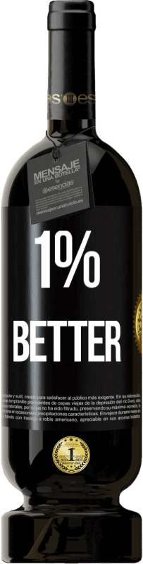 Envoi gratuit | Vin rouge Édition Premium MBS® Réserve 1% Better Étiquette Noire. Étiquette personnalisable Réserve 12 Mois Récolte 2014 Tempranillo