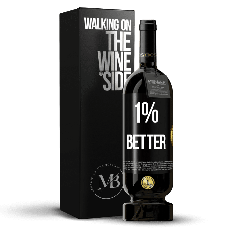 49,95 € Envoi gratuit | Vin rouge Édition Premium MBS® Réserve 1% Better Étiquette Noire. Étiquette personnalisable Réserve 12 Mois Récolte 2014 Tempranillo