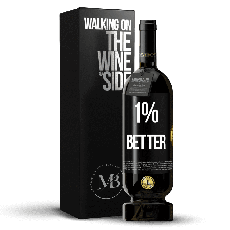 49,95 € Spedizione Gratuita | Vino rosso Edizione Premium MBS® Riserva 1% Better Etichetta Nera. Etichetta personalizzabile Riserva 12 Mesi Raccogliere 2014 Tempranillo