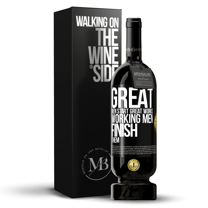 49,95 € Free Shipping | Red Wine Premium Edition MBS® Reserve Great men start great works. Working men finish them Black Label. Customizable label Reserve 12 Months Harvest 2014 Tempranillo