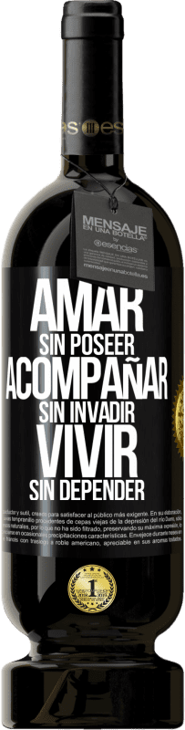 49,95 € Envío gratis | Vino Tinto Edición Premium MBS® Reserva Amar sin poseer, acompañar sin invadir, vivir sin depender Etiqueta Negra. Etiqueta personalizable Reserva 12 Meses Cosecha 2016 Tempranillo