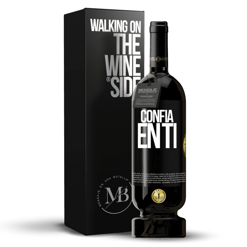 49,95 € Envío gratis | Vino Tinto Edición Premium MBS® Reserva Confía en ti Etiqueta Negra. Etiqueta personalizable Reserva 12 Meses Cosecha 2015 Tempranillo