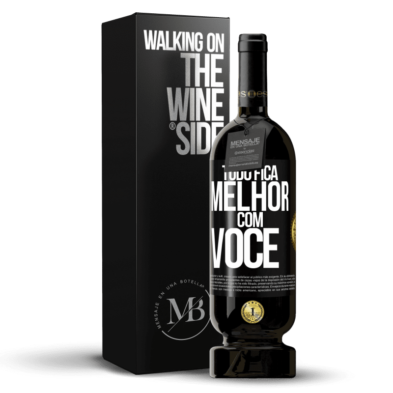 49,95 € Envio grátis | Vinho tinto Edição Premium MBS® Reserva Tudo fica melhor com você Etiqueta Preta. Etiqueta personalizável Reserva 12 Meses Colheita 2015 Tempranillo