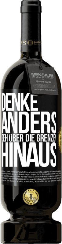 Kostenloser Versand | Rotwein Premium Ausgabe MBS® Reserve Denke anders. Geh über die Grenzen hinaus Schwarzes Etikett. Anpassbares Etikett Reserve 12 Monate Ernte 2014 Tempranillo