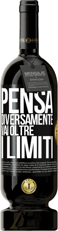 49,95 € Spedizione Gratuita | Vino rosso Edizione Premium MBS® Riserva Pensa diversamente. Vai oltre i limiti Etichetta Nera. Etichetta personalizzabile Riserva 12 Mesi Raccogliere 2014 Tempranillo