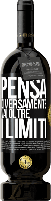 49,95 € Spedizione Gratuita | Vino rosso Edizione Premium MBS® Riserva Pensa diversamente. Vai oltre i limiti Etichetta Nera. Etichetta personalizzabile Riserva 12 Mesi Raccogliere 2016 Tempranillo