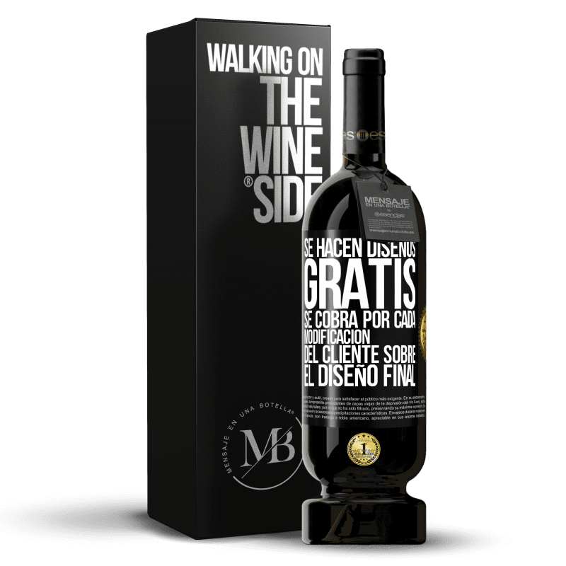 49,95 € Envío gratis | Vino Tinto Edición Premium MBS® Reserva Se hacen diseños gratis. Se cobra por cada modificación del cliente sobre el diseño final Etiqueta Negra. Etiqueta personalizable Reserva 12 Meses Cosecha 2014 Tempranillo