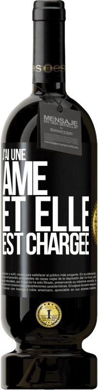 49,95 € Envoi gratuit | Vin rouge Édition Premium MBS® Réserve J'ai une âme et elle est chargée Étiquette Noire. Étiquette personnalisable Réserve 12 Mois Récolte 2014 Tempranillo