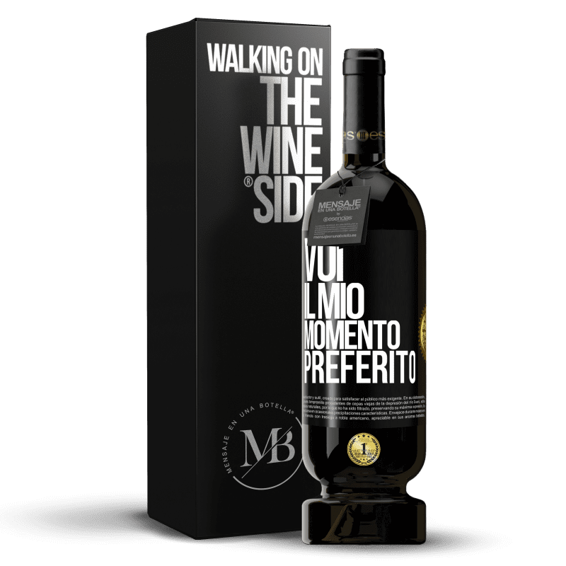 49,95 € Spedizione Gratuita | Vino rosso Edizione Premium MBS® Riserva Voi. Il mio momento preferito Etichetta Nera. Etichetta personalizzabile Riserva 12 Mesi Raccogliere 2015 Tempranillo