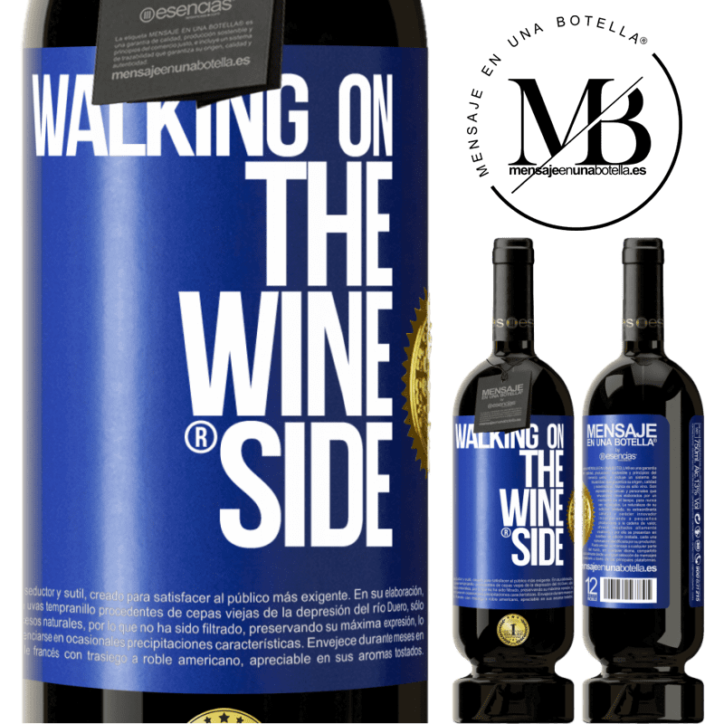 49,95 € Kostenloser Versand | Rotwein Premium Ausgabe MBS® Reserve Walking on the Wine Side® Blaue Markierung. Anpassbares Etikett Reserve 12 Monate Ernte 2016 Tempranillo