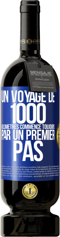 49,95 € Envoi gratuit | Vin rouge Édition Premium MBS® Réserve Un voyage de 1000 kilomètres commence toujours par un premier pas Étiquette Bleue. Étiquette personnalisable Réserve 12 Mois Récolte 2014 Tempranillo