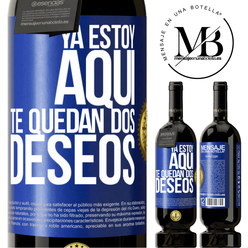 49,95 € Envío gratis | Vino Tinto Edición Premium MBS® Reserva Ya estoy aquí. Te quedan dos deseos Etiqueta Azul. Etiqueta personalizable Reserva 12 Meses Cosecha 2016 Tempranillo