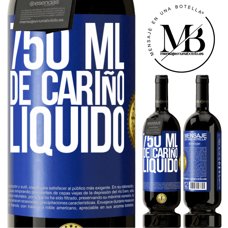 29,95 € Envoi gratuit | Vin rouge Édition Premium MBS® Reserva 750 ml d'amour liquide Étiquette Bleue. Étiquette personnalisable Reserva 12 Mois Récolte 2014 Tempranillo