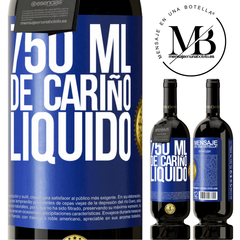 49,95 € Envío gratis | Vino Tinto Edición Premium MBS® Reserva 750 ml. de cariño líquido Etiqueta Azul. Etiqueta personalizable Reserva 12 Meses Cosecha 2015 Tempranillo