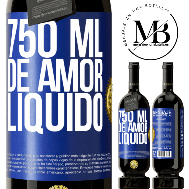 49,95 € Envio grátis | Vinho tinto Edição Premium MBS® Reserva 750 ml de amor líquido Etiqueta Azul. Etiqueta personalizável Reserva 12 Meses Colheita 2015 Tempranillo