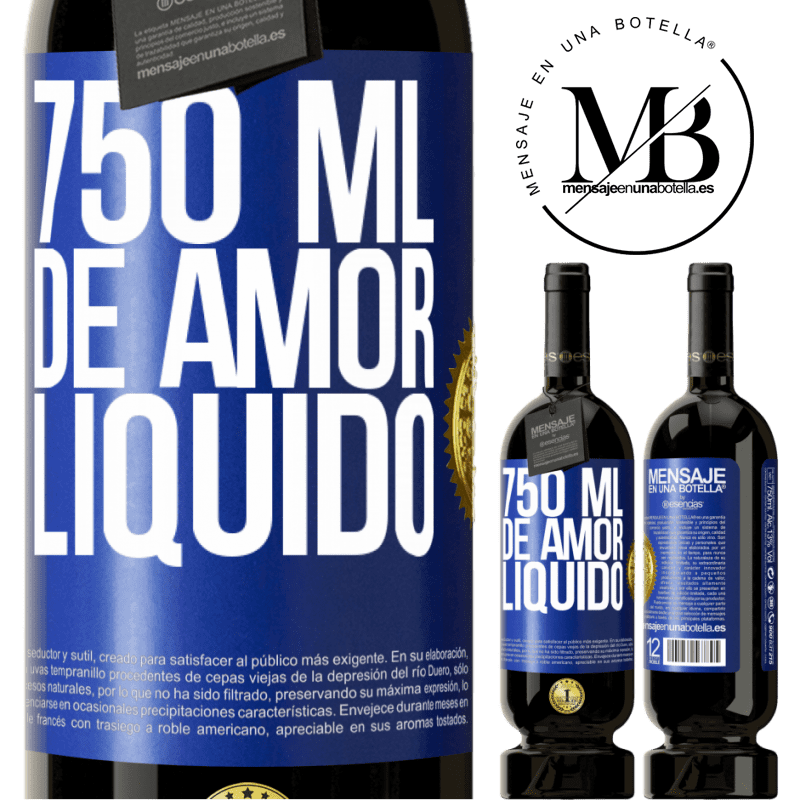 49,95 € Envio grátis | Vinho tinto Edição Premium MBS® Reserva 750 ml de amor líquido Etiqueta Azul. Etiqueta personalizável Reserva 12 Meses Colheita 2016 Tempranillo