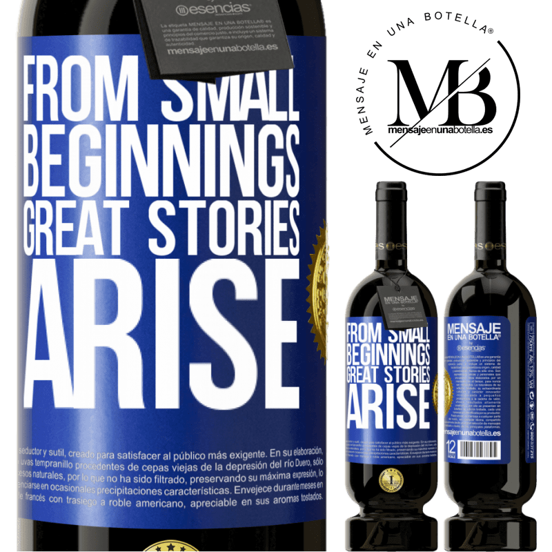 29,95 € Free Shipping | Red Wine Premium Edition MBS® Reserva From small beginnings great stories arise Blue Label. Customizable label Reserva 12 Months Harvest 2014 Tempranillo