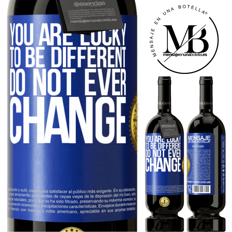 29,95 € Free Shipping | Red Wine Premium Edition MBS® Reserva You are lucky to be different. Do not ever change Blue Label. Customizable label Reserva 12 Months Harvest 2014 Tempranillo