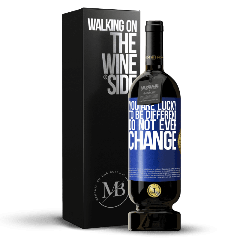 49,95 € Free Shipping | Red Wine Premium Edition MBS® Reserve You are lucky to be different. Do not ever change Blue Label. Customizable label Reserve 12 Months Harvest 2016 Tempranillo