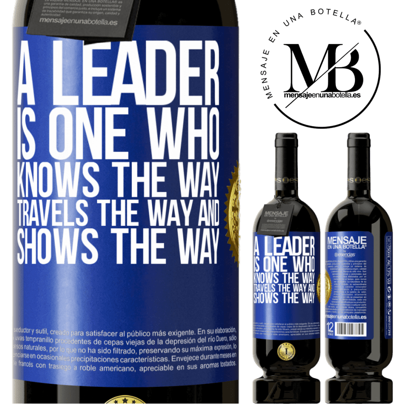 29,95 € Free Shipping | Red Wine Premium Edition MBS® Reserva A leader is one who knows the way, travels the way and shows the way Blue Label. Customizable label Reserva 12 Months Harvest 2014 Tempranillo
