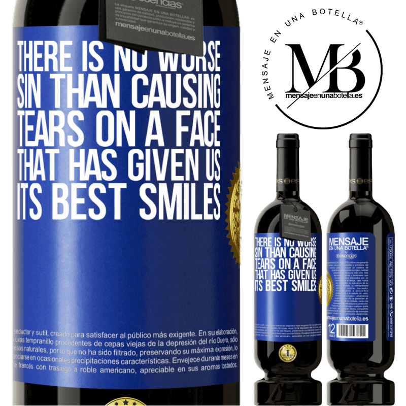 29,95 € Free Shipping | Red Wine Premium Edition MBS® Reserva There is no worse sin than causing tears on a face that has given us its best smiles Blue Label. Customizable label Reserva 12 Months Harvest 2014 Tempranillo