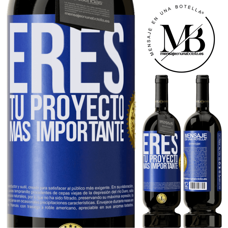 29,95 € Envoi gratuit | Vin rouge Édition Premium MBS® Reserva Vous êtes votre projet le plus important Étiquette Bleue. Étiquette personnalisable Reserva 12 Mois Récolte 2014 Tempranillo