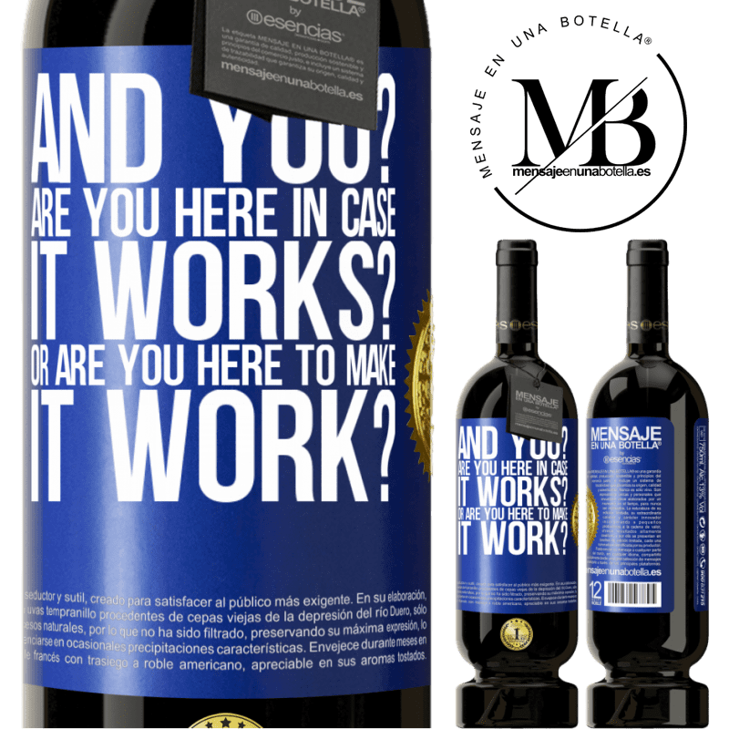 29,95 € Free Shipping | Red Wine Premium Edition MBS® Reserva and you? Are you here in case it works, or are you here to make it work? Blue Label. Customizable label Reserva 12 Months Harvest 2014 Tempranillo