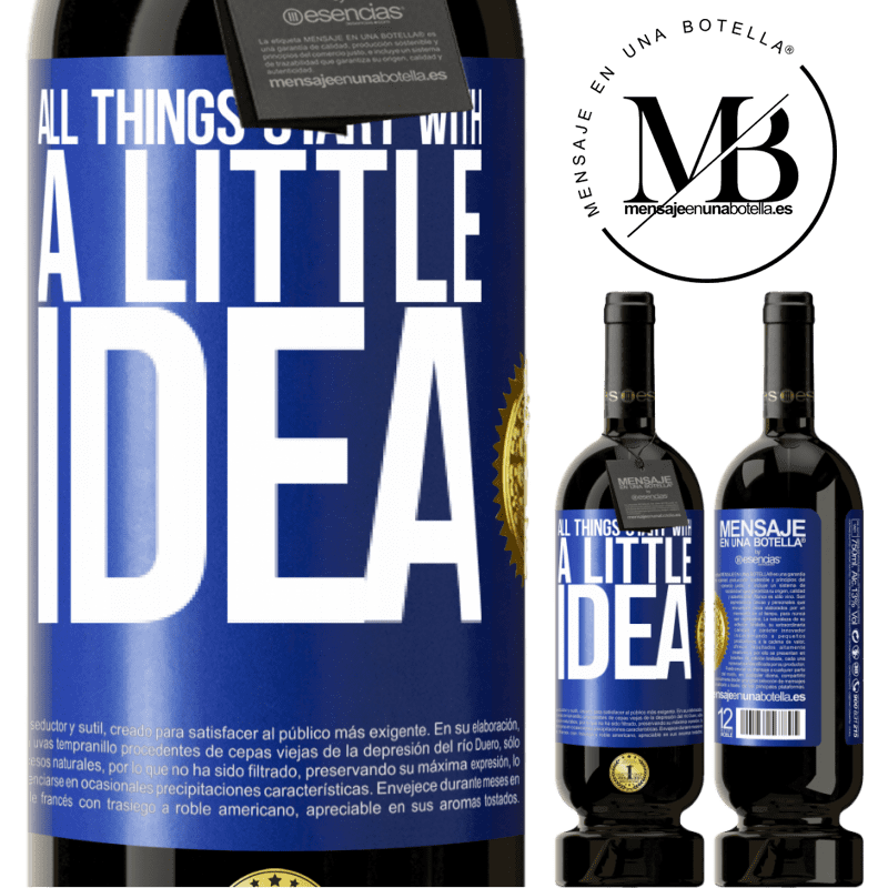 49,95 € Free Shipping | Red Wine Premium Edition MBS® Reserve It all starts with a little idea Blue Label. Customizable label Reserve 12 Months Harvest 2016 Tempranillo