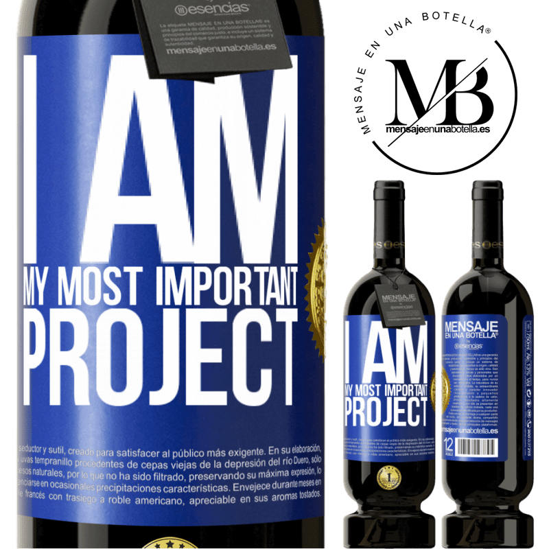 29,95 € Free Shipping | Red Wine Premium Edition MBS® Reserva I am my most important project Blue Label. Customizable label Reserva 12 Months Harvest 2014 Tempranillo