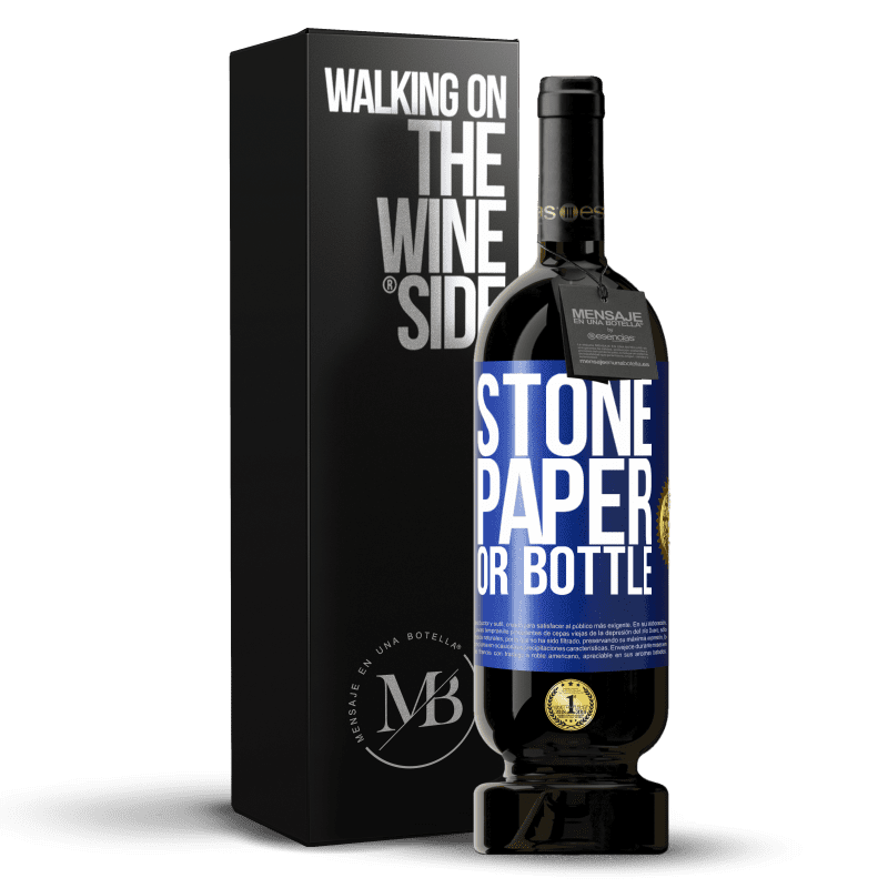 49,95 € Free Shipping | Red Wine Premium Edition MBS® Reserve Stone, paper or bottle Blue Label. Customizable label Reserve 12 Months Harvest 2014 Tempranillo