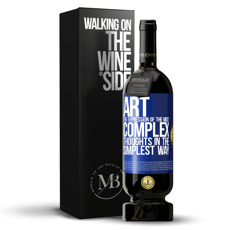 49,95 € Free Shipping | Red Wine Premium Edition MBS® Reserve ART. The expression of the most complex thoughts in the simplest way Blue Label. Customizable label Reserve 12 Months Harvest 2014 Tempranillo