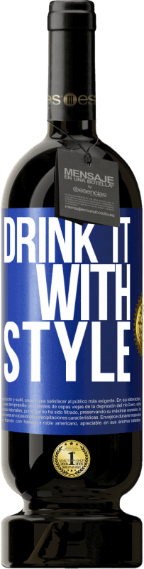 49,95 € 送料無料 | 赤ワイン プレミアム版 MBS® 予約する スタイルで飲む 青いタグ. カスタマイズ可能なラベル 予約する 12 月 収穫 2016 Tempranillo