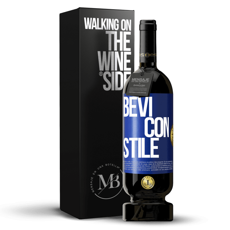 49,95 € Spedizione Gratuita | Vino rosso Edizione Premium MBS® Riserva Bevi con stile Etichetta Blu. Etichetta personalizzabile Riserva 12 Mesi Raccogliere 2016 Tempranillo