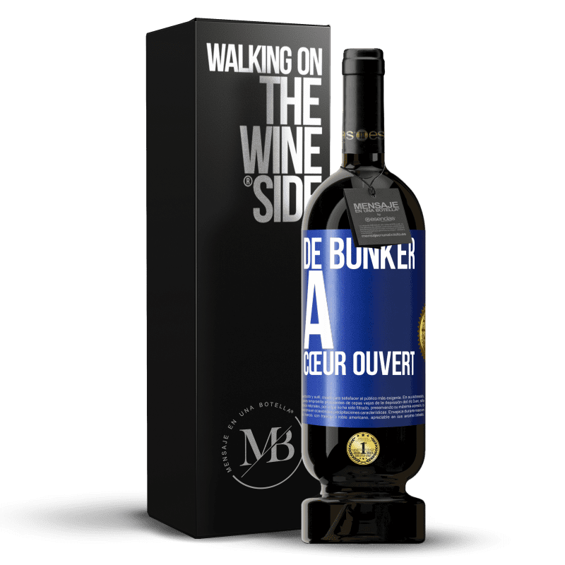 49,95 € Envoi gratuit | Vin rouge Édition Premium MBS® Réserve De bunker à cœur ouvert Étiquette Bleue. Étiquette personnalisable Réserve 12 Mois Récolte 2015 Tempranillo