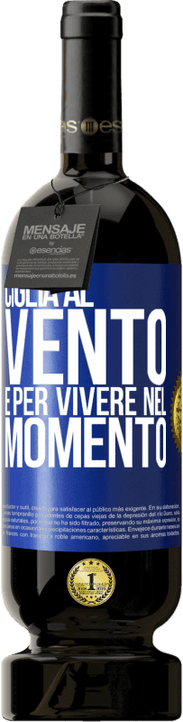 49,95 € | Vino rosso Edizione Premium MBS® Riserva Ciglia al vento e per vivere nel momento Etichetta Blu. Etichetta personalizzabile Riserva 12 Mesi Raccogliere 2015 Tempranillo