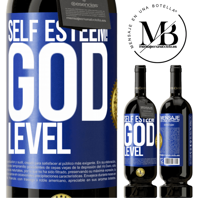 29,95 € Free Shipping | Red Wine Premium Edition MBS® Reserva Self esteem! God level Blue Label. Customizable label Reserva 12 Months Harvest 2014 Tempranillo