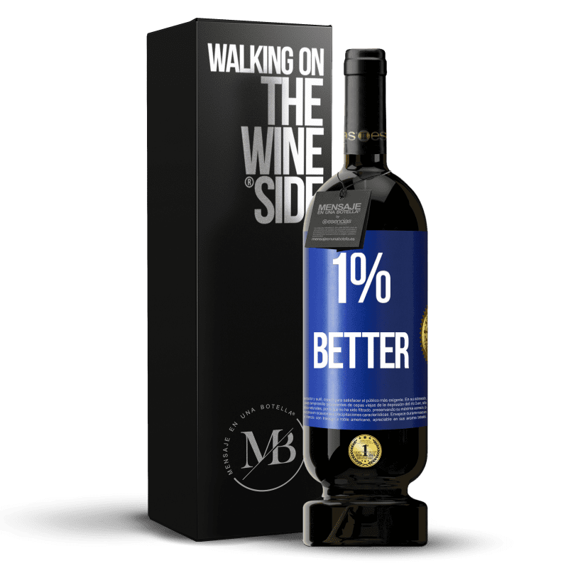 49,95 € Envoi gratuit | Vin rouge Édition Premium MBS® Réserve 1% Better Étiquette Bleue. Étiquette personnalisable Réserve 12 Mois Récolte 2014 Tempranillo