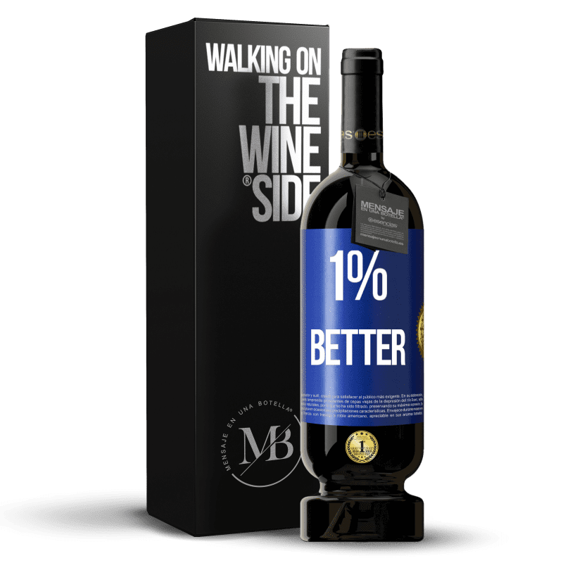 49,95 € Spedizione Gratuita | Vino rosso Edizione Premium MBS® Riserva 1% Better Etichetta Blu. Etichetta personalizzabile Riserva 12 Mesi Raccogliere 2014 Tempranillo