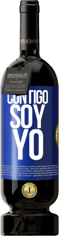 49,95 € Envío gratis | Vino Tinto Edición Premium MBS® Reserva Contigo soy yo Etiqueta Azul. Etiqueta personalizable Reserva 12 Meses Cosecha 2016 Tempranillo