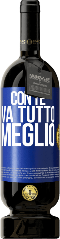 49,95 € | Vino rosso Edizione Premium MBS® Riserva Con te va tutto meglio Etichetta Blu. Etichetta personalizzabile Riserva 12 Mesi Raccogliere 2015 Tempranillo