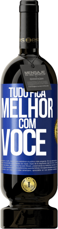49,95 € | Vinho tinto Edição Premium MBS® Reserva Tudo fica melhor com você Etiqueta Azul. Etiqueta personalizável Reserva 12 Meses Colheita 2016 Tempranillo