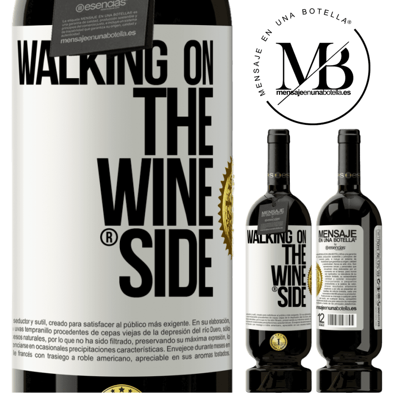 39,95 € Kostenloser Versand | Rotwein Premium Ausgabe MBS® Reserva Walking on the Wine Side® Weißes Etikett. Anpassbares Etikett Reserva 12 Monate Ernte 2014 Tempranillo