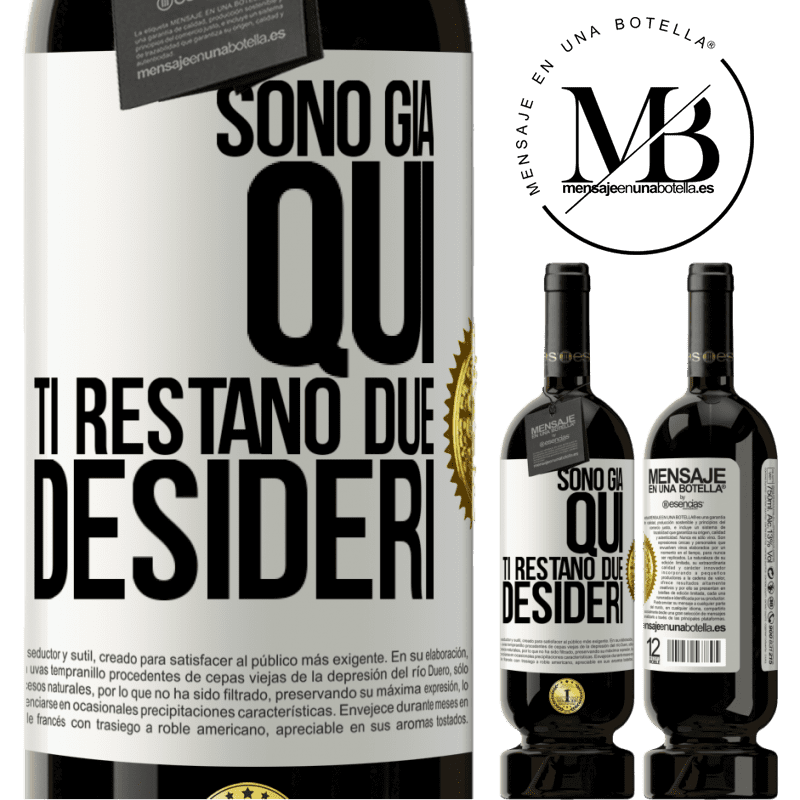 49,95 € Spedizione Gratuita | Vino rosso Edizione Premium MBS® Riserva Sono già qui. Ti restano due desideri Etichetta Bianca. Etichetta personalizzabile Riserva 12 Mesi Raccogliere 2016 Tempranillo