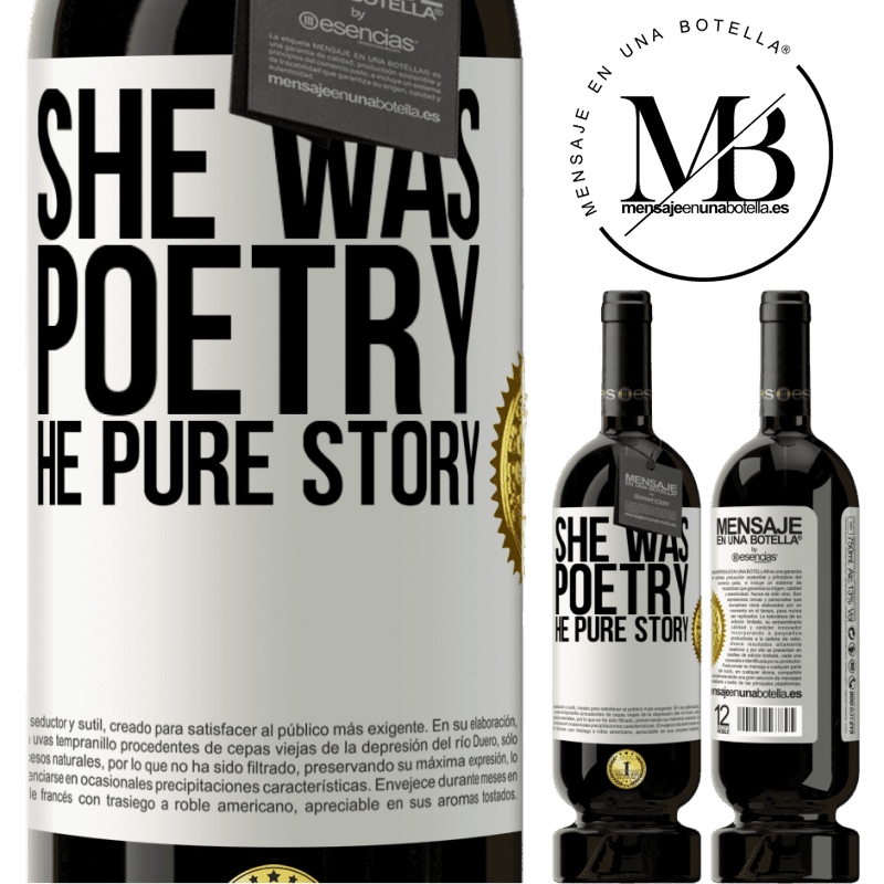 29,95 € Free Shipping | Red Wine Premium Edition MBS® Reserva She was poetry, he pure story White Label. Customizable label Reserva 12 Months Harvest 2014 Tempranillo