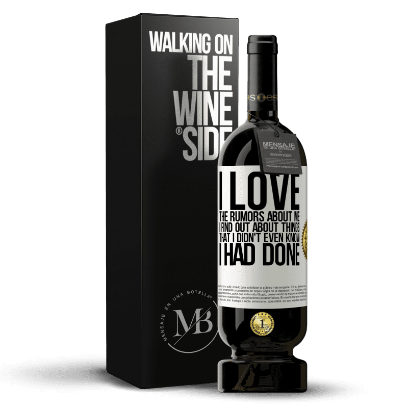 49,95 € Free Shipping | Red Wine Premium Edition MBS® Reserve I love the rumors about me, I find out about things that I didn't even know I had done White Label. Customizable label Reserve 12 Months Harvest 2014 Tempranillo