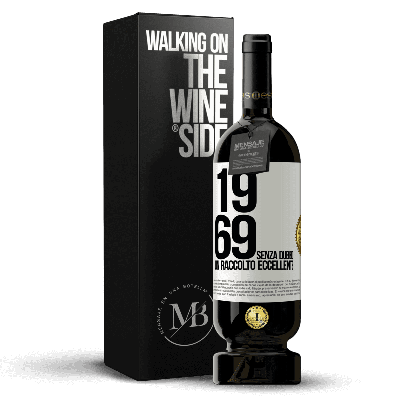 49,95 € Spedizione Gratuita | Vino rosso Edizione Premium MBS® Riserva 1969. Senza dubbio, un raccolto eccellente Etichetta Bianca. Etichetta personalizzabile Riserva 12 Mesi Raccogliere 2015 Tempranillo