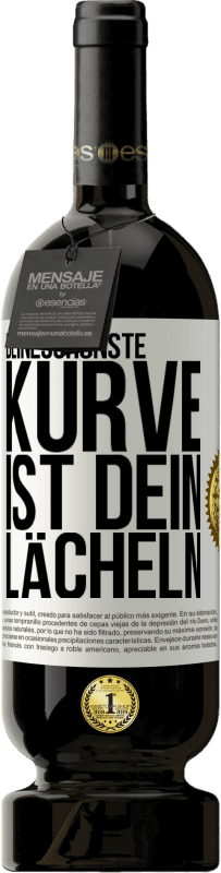 49,95 € | Rotwein Premium Ausgabe MBS® Reserve Deineschönste Kurve ist dein Lächeln Weißes Etikett. Anpassbares Etikett Reserve 12 Monate Ernte 2014 Tempranillo